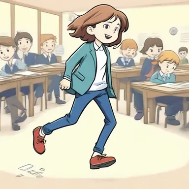 In the novel, the shy character's abashment was evident when they tripped and fell in front of their classmates.