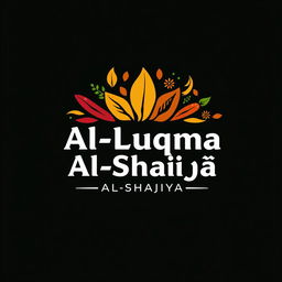 A vibrant and enticing logo design for a spice and seasoning company named 'Al-Luqma Al-Shahiya'