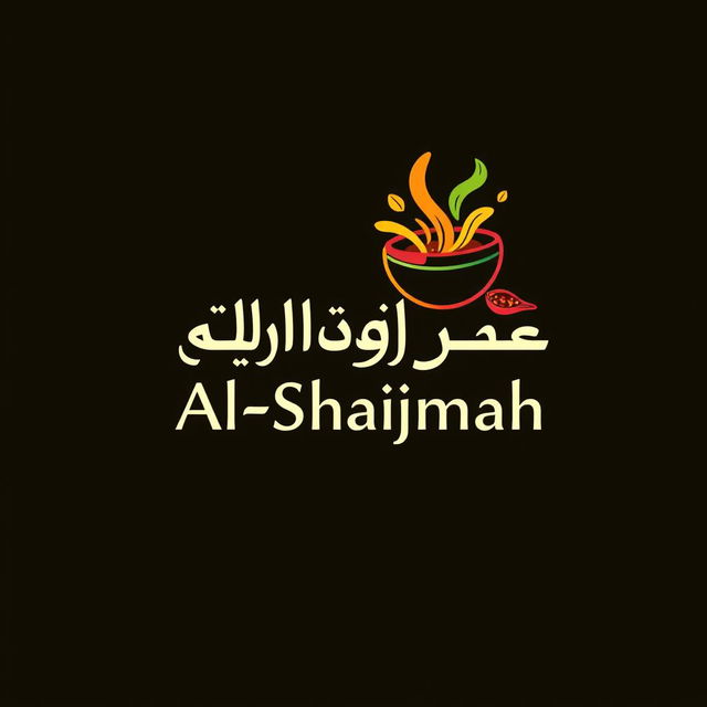 A logo design for a spice and herb company named 'Al-Luqmah Al-Shahiyah' (The Delicious Bite)