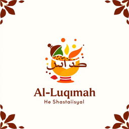 A logo design for a spice and herb company named 'Al-Luqmah Al-Shahiyah' (The Delicious Bite)