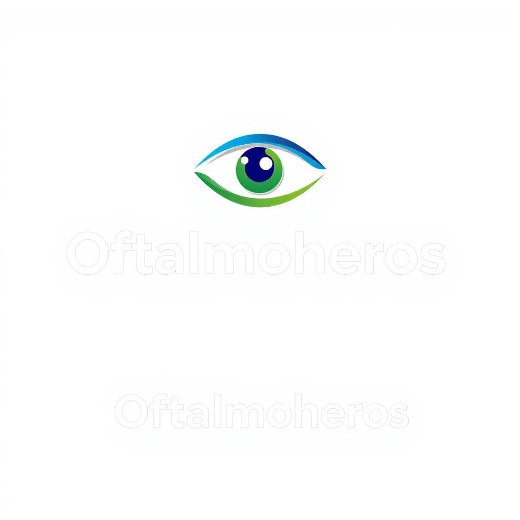 A sleek and modern logo for 'Oftalmoheros', designed with a focus on eye care and vision