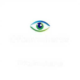 A sleek and modern logo for 'Oftalmoheros', designed with a focus on eye care and vision