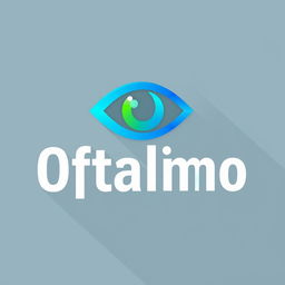 A sleek and modern logo for 'Oftalmoheros', designed with a focus on eye care and vision