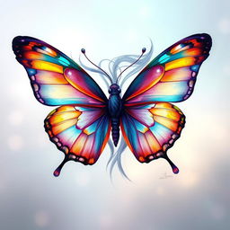 An artistic depiction of a butterfly formed by the profiles of a human face, showcasing intricate details in the wings that resemble features such as eyes, lips, and hair flowing gracefully