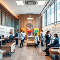 A modern vision center, showcasing a bright and welcoming interior