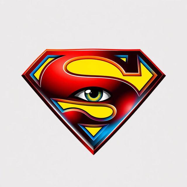 A creative logo design inspired by Superman, featuring the iconic 'S' symbol but with a unique twist