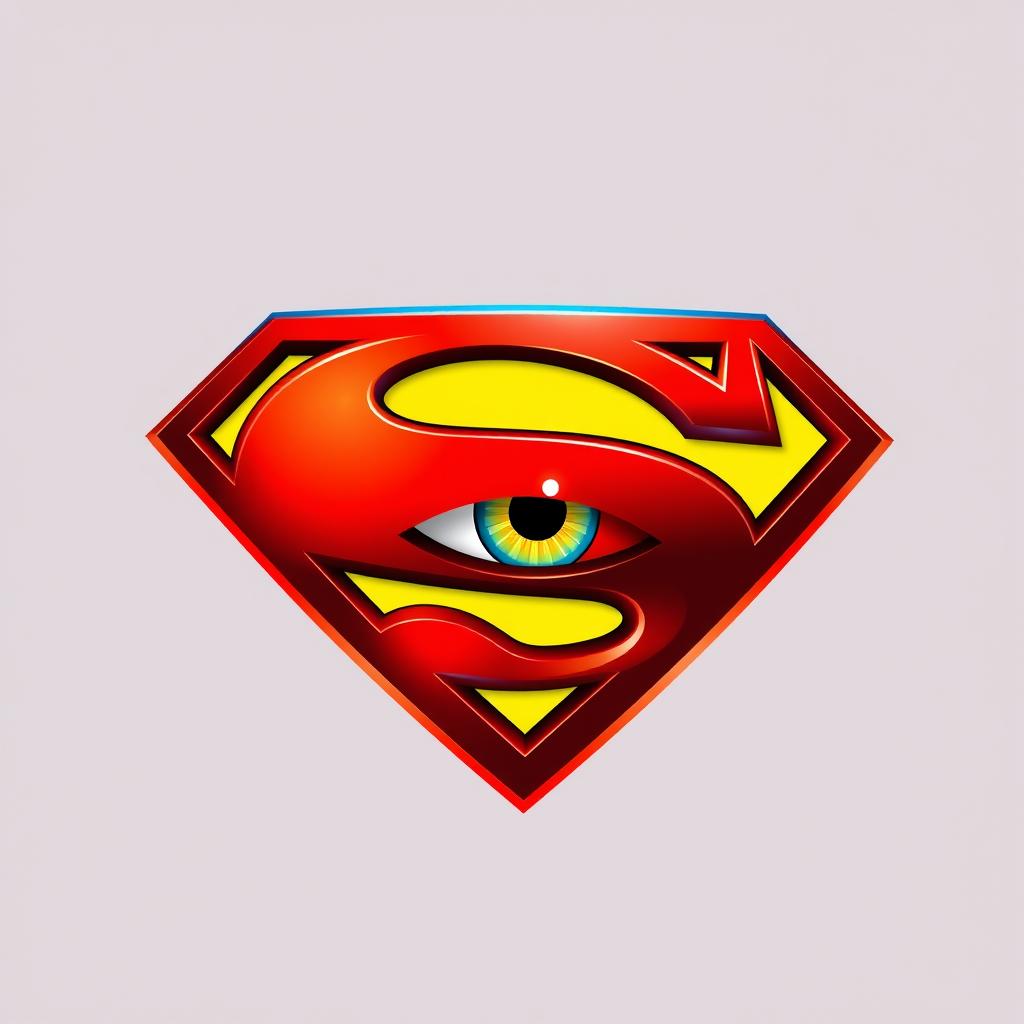 A creative logo design inspired by Superman, featuring the iconic 'S' symbol but with a unique twist