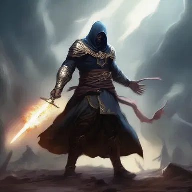 As the battle progressed, the power of the evil sorcerer began to abate, giving hope to the brave heroes.