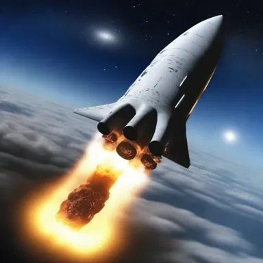 After the spaceship was hit by a meteor, the turbulence started to abate and the crew regained control.
