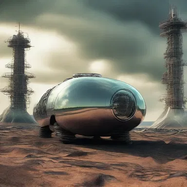 The scientist invented a time machine to abate the effects of global warming in the dystopian future.
