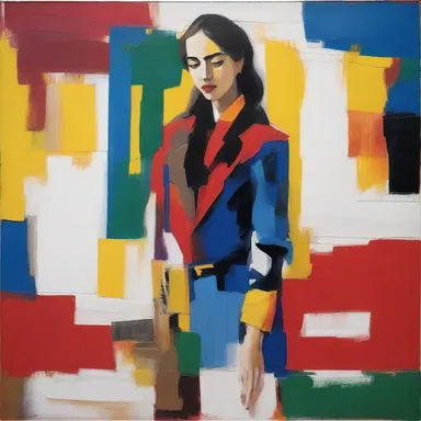 The artist used bold colors and expressive brushstrokes to abate the dullness of the painting.