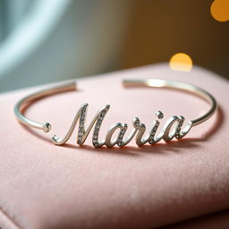 A beautifully designed bracelet featuring the name 'Maria' elegantly crafted in a cursive font