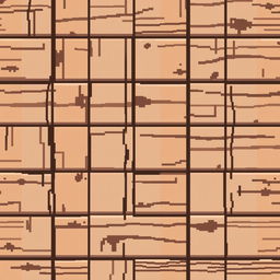 A pixelated texture of a striped wooden floor with imperfections, designed in a 64x64 format