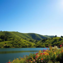 A clean and clear landscape featuring a vast open sky with a gradient from light blue at the horizon to deep azure at the zenith