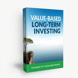 A visually striking book cover design for an e-book about value-based long-term investing