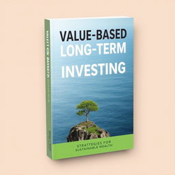 A visually striking book cover design for an e-book about value-based long-term investing
