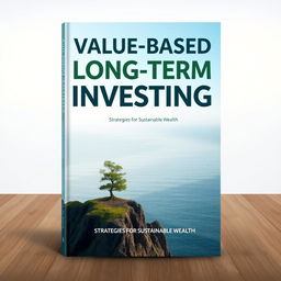 A visually striking book cover design for an e-book about value-based long-term investing