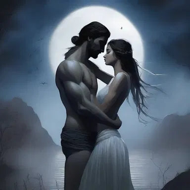 Under the moonlight, they found refuge within the abatis, holding each other tightly.