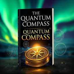 A captivating book cover design for a steampunk, sci-fi, and fantasy novel titled 'The Quantum Compass'