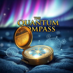 A captivating book cover design for a steampunk, sci-fi, and fantasy novel titled 'The Quantum Compass'