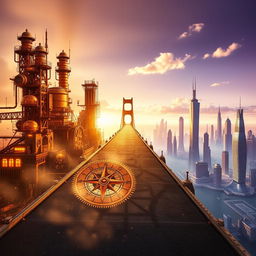 Book cover design for 'The Quantum Compass' by Naufi Moulana