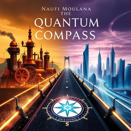 Book cover design for 'The Quantum Compass' by Naufi Moulana