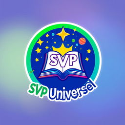 A vibrant and modern logo design for a server named 'SVP Univers' with a school theme