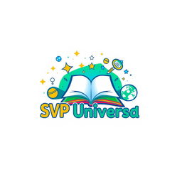 A vibrant and modern logo design for a server named 'SVP Univers' with a school theme