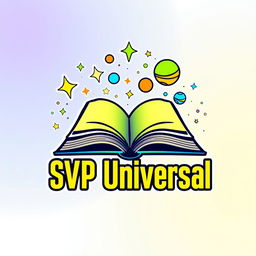 A vibrant and modern logo design for a server named 'SVP Univers' with a school theme