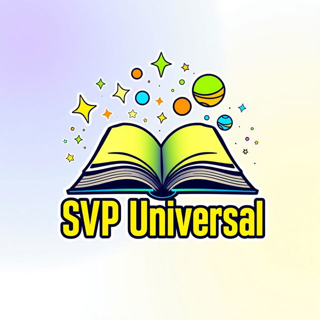 A vibrant and modern logo design for a server named 'SVP Univers' with a school theme