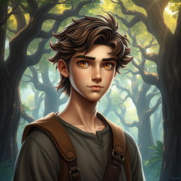 A fantasy book cover featuring a character who is the son of Hephaestus, resembling Noah Urrea