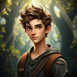 A fantasy book cover depicting a character who is the son of Hephaestus, resembling Noah Urrea