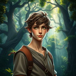 A fantasy book cover depicting a character who is the son of Hephaestus, resembling Noah Urrea