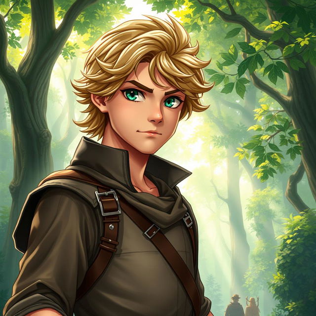 A fantasy book cover featuring a character who is the son of Hermes, aged 17