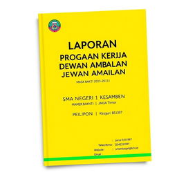 A creative and visually appealing hardcover design for a report with a bright yellow background