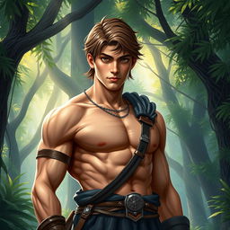 A captivating fantasy book cover set in a Greek mythology theme, featuring a 17-year-old character who is the son of Ares