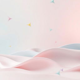 A serene and minimalistic scene featuring an abstract representation of chaos in a simplistic form