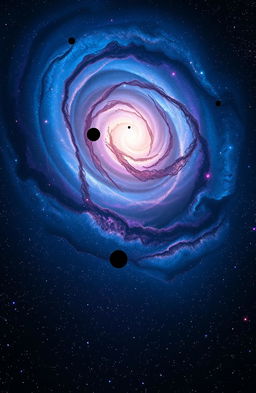 A stunning depiction of a galaxy, swirling with vibrant colors and luminous stars