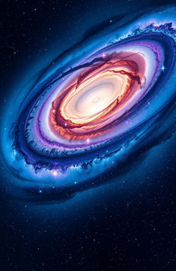 A stunning depiction of a galaxy, swirling with vibrant colors and luminous stars