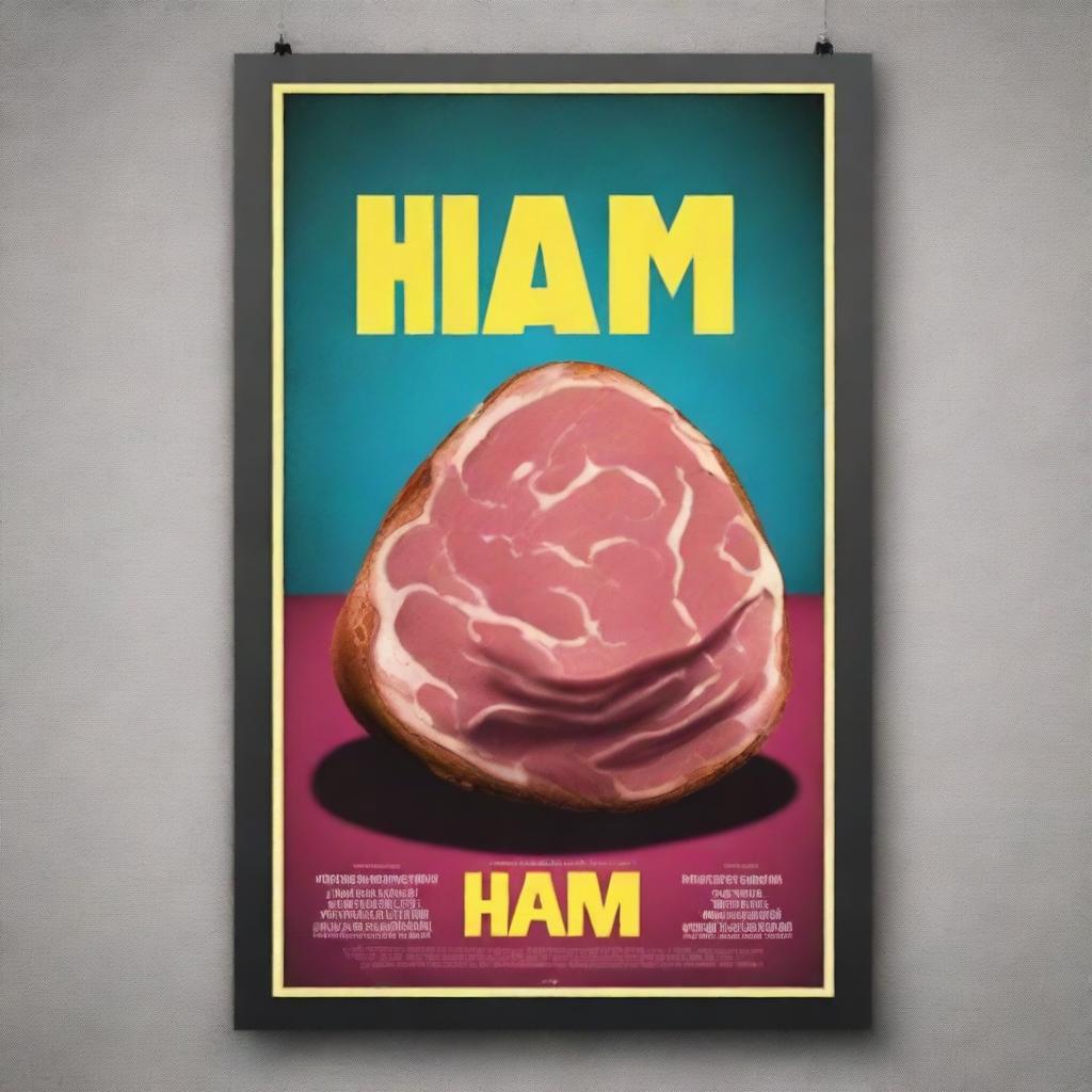 A high-quality digital art poster for a movie titled 'Ham'