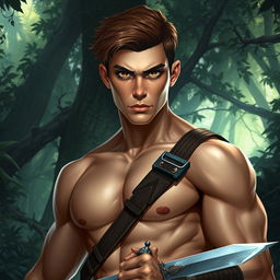 A captivating fantasy book cover that embodies Greek mythology, featuring a 17-year-old character who is the son of Ares