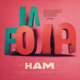 A high-quality digital art poster for a movie titled 'Ham'