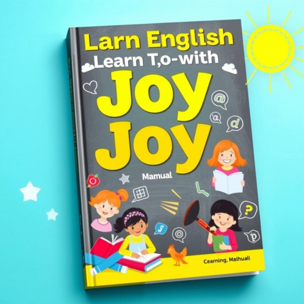 A vibrant and engaging book cover for an English teaching manual