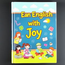 A vibrant and engaging book cover for an English teaching manual