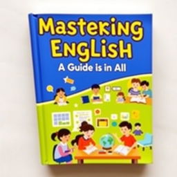 A visually appealing and informative book cover for an English teaching guide