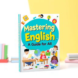 A visually appealing and informative book cover for an English teaching guide