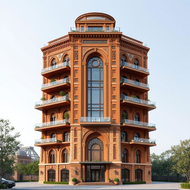 A 20-story tower designed as a groundbreaking architectural structure inspired by Qajar architecture