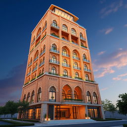 A 20-story tower designed as a groundbreaking architectural structure inspired by Qajar architecture