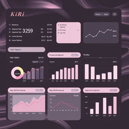 A visually appealing and informative financial report dashboard for Riri Salon