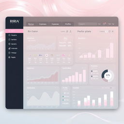 A visually appealing and informative financial report dashboard for Riri Salon